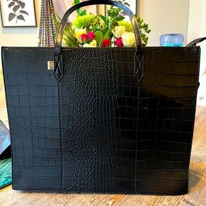 BEIS- The work tote in black croc 🖤